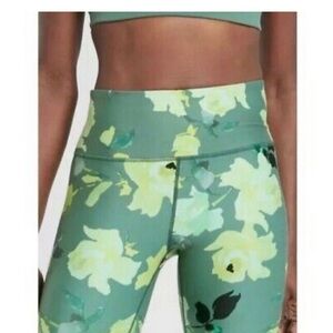 Athleta Elation 7/8 Tights in Green and Black